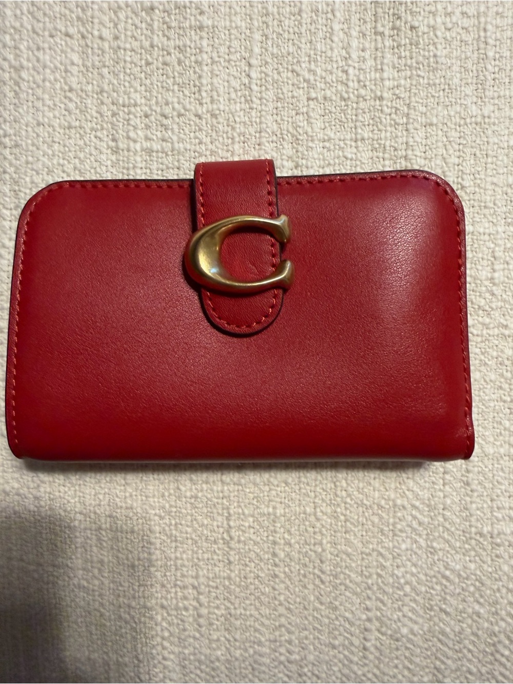 Coach Tabby Wallet in Poppy Red Brass EUC